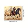 1Pcs Horse Print Car Trunk Mat Non-Slip Heavy-Duty Cargo Liner for SUVs Sedans Trucks  Protects Against Pets Protective Cover