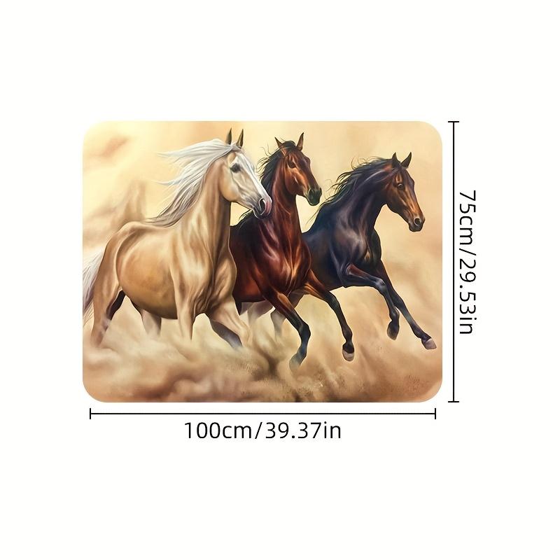 1Pcs Horse Print Car Trunk Mat Non-Slip Heavy-Duty Cargo Liner for SUVs Sedans Trucks  Protects Against Pets Protective Cover