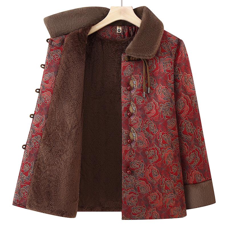 Yalu Winterjacke für Damen mittleren und höheren Alters mit Samtfutter
