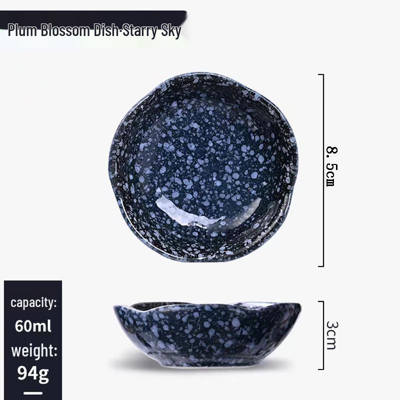 Japanisches Keramik-Dip- & Sojasaucen-Schälchen-Set - Snackteller & Geschirr