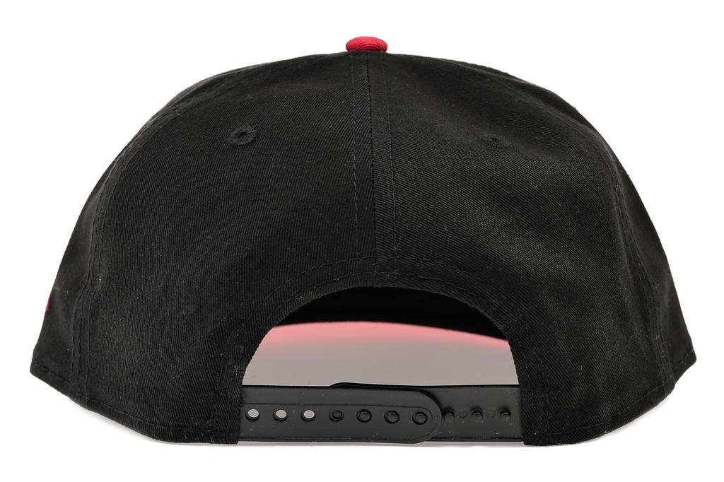 9FIFTY Flat Bill Snapback Cap [New Era] - BLACK/SCARLET