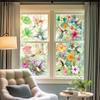 5Pcs Window Stickers Electrostatic-Adsorbed Flower and Bird Wall Home Decoration for Bathroom Kitchen Living Room