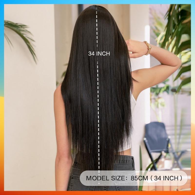 European Wig Women's Fashion Long Wig With Bangs HW9172