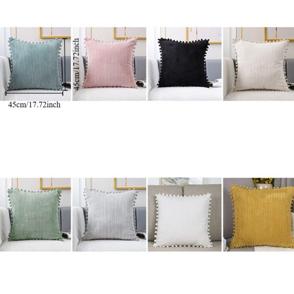 Mit Pompon Bohemia Kissenbezug Kord Kissenbezug Praktischer Kissenbezug Wohnzimmer