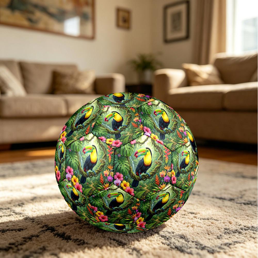 1pc Tropical Toucan Paradise Durable Size 5 Soccer Ball Professional Match Training Football Indoor &Outdoor Sports Ball p60143