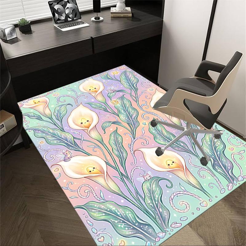 

1PC Floral Fantasy Non-Slip Floor Carpet Compatible for Office&Living Room&Bedroom&Dining room - Soft & Pattern-G0381 60cm by 90cm