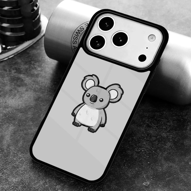 Cute Cartoon Koala Phone Case For iPhone 17 16 15 14 13 12 11 Pro Max Plus 17Air Soft Silicone Cover
