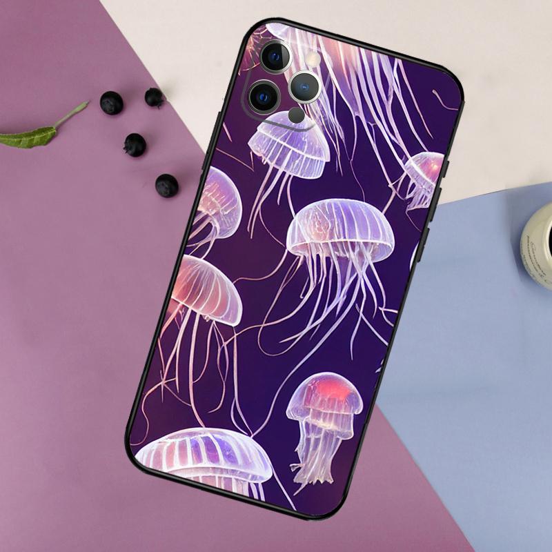 Magic Jellyfish Phone Case For iPhone 16 15 13 11 12 14 17 Pro Max Air 13 mini 15 16 Plus 16e Bumper Cover