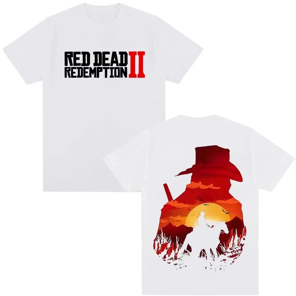 2026 Red Dead Redemption 2 Gioco Giocatore Grafica Magliette Uomo Donna Gotica Manica Corta Maglietta Moda Y2K Alta Qualità Cotone Maglietta
