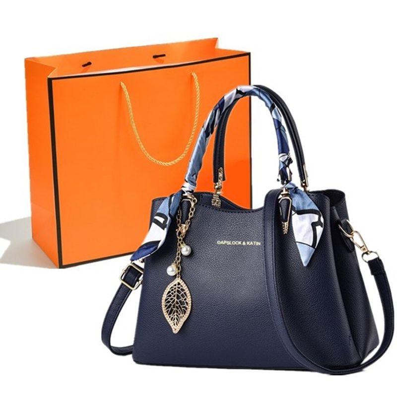 

Mother-in-Law Middle-Aged Elegant Wedding Hand-Carrying Shoulder Bag Dark blue [with gift bag]]