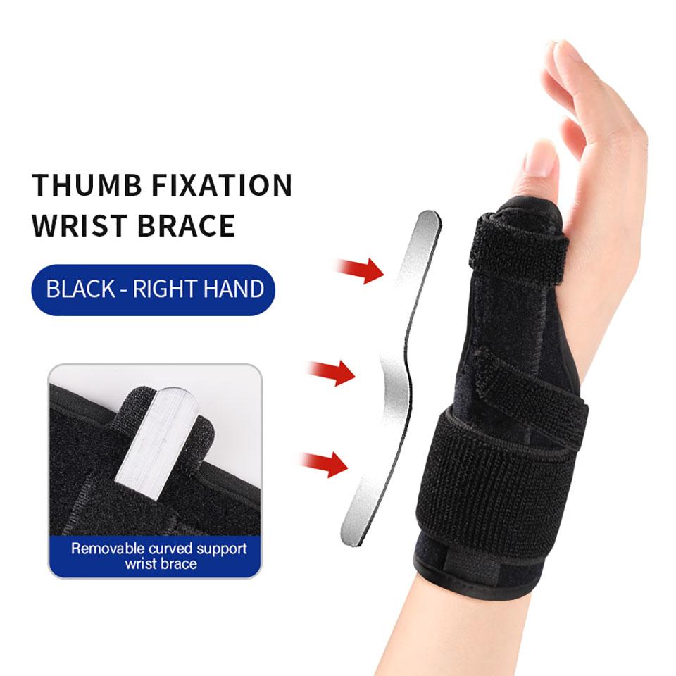 1 Stück feste Fingerlinge Handgelenkbandage mit Aluminiumplatten-Stütze für Daumenverstauchung Bruch Fingerorthese Kompression