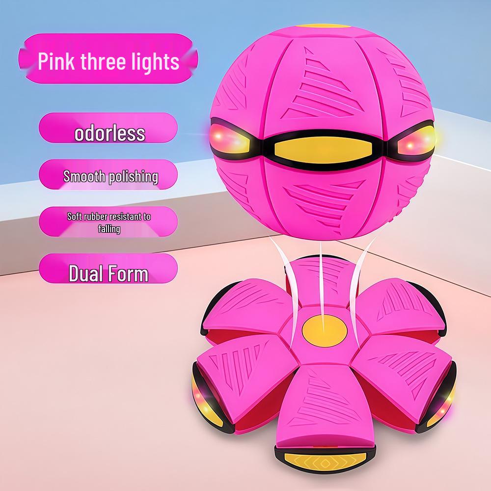 Glowing Flying Saucer Step-On Deformation Bouncy Ball - Interactive Parent-Child Toy