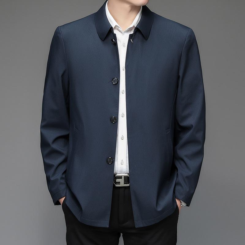Middle-aged Men's Business Casual Jacket Spring and Autumn Comfortable and Simple Dad Outfit