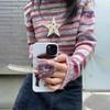 VAYLA Japanese Y2k Turtleneck Sweater Vintage Rainbow Striped Pullover Korean Fashion Knitted Jumper Harajuku Grunge Knitwear