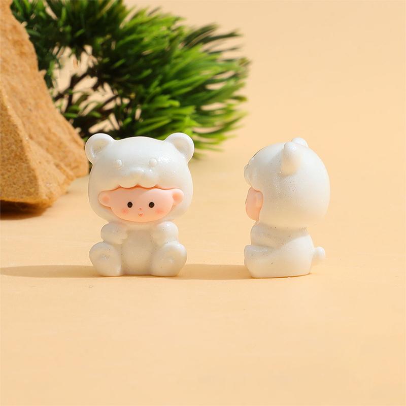 

Творческий мультфильм Медвежонок Кукла Маленькая фигурка Поделки Микро Маленький орнамент Миниатюры Diy Украшения для дома Аксессуары Подарки