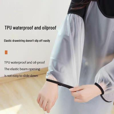 Unisex Waterdichte & Oliebestendige Transparante Armhoezen voor Thuis Keuken Gebruik - TPU Volwassen Lange Stijl