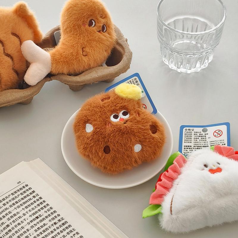 Fun Food Plush Keychain With Realistic Hamburger And Sandwich Design For Kids And Collectors