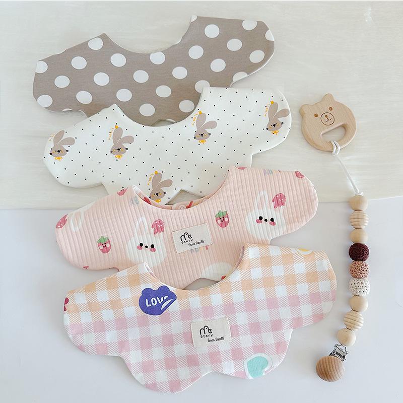 Storyme Double-Sided Korean Baby Drool Bib With Side Label, Suitable for 0-2 Years