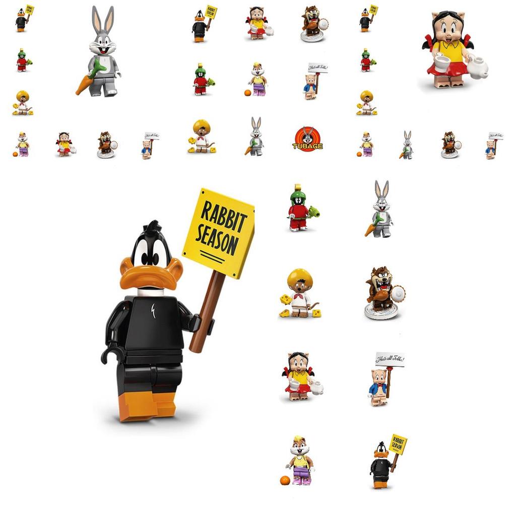 Cartoon Building Blocks Toy Diy Assembly Toy For Kids Plastic Material Abs Type 50-100 Pieces 4.5cm Height Lightweight Characters)