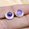 Amethyst 925 Sterling Silber Ohrstecker, Edelstein handgefertigte Damen Ohrringe Schmuck