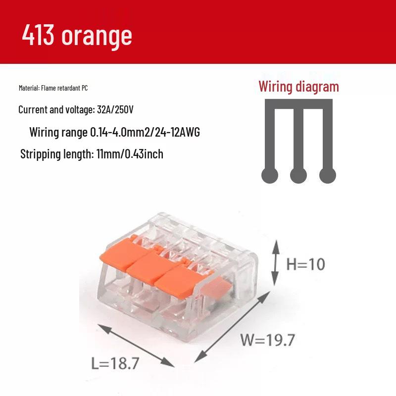 Quick Push-in Wire Connector Box: PCT Terminals (75/80/90 Pcs)