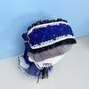 niannyyhouse 20cm Plush Clothes, Headwear, Mesh Dress, Blue and Purple Set, Cotton Doll Outfit, Dress-Up