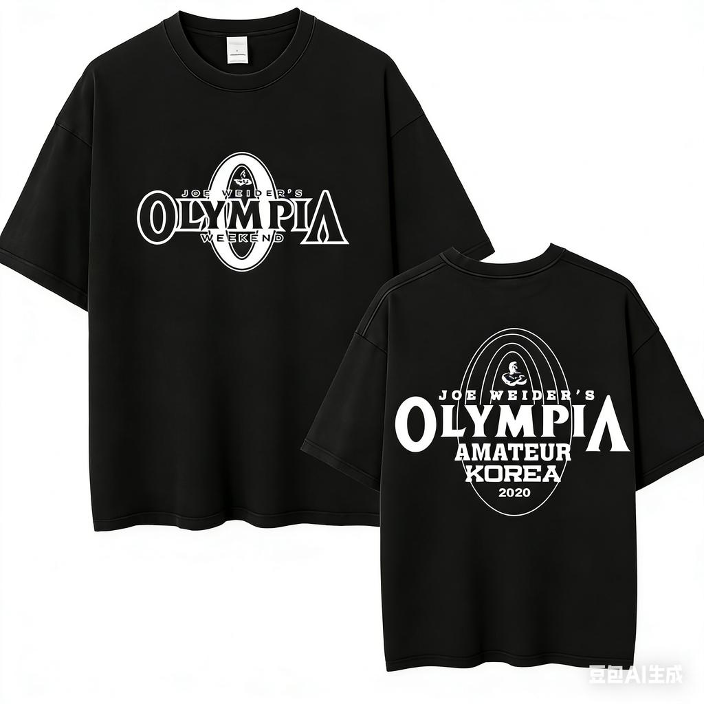 2026 Olympia Gym Unisexs Vintage Graphic T Shirt Unisex Summer Fashion ONeck Short Sleeve Tshirt Casual Sports Cotton Tee Top