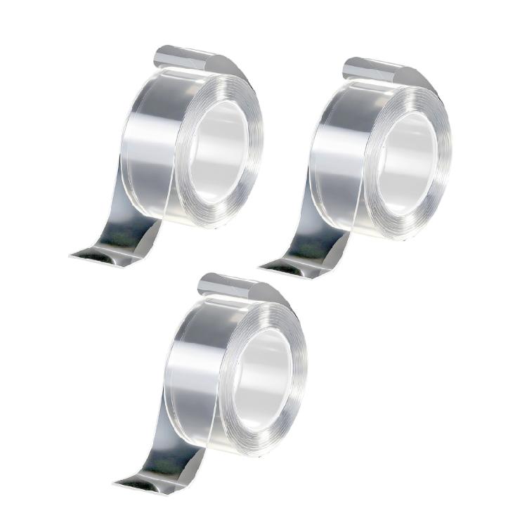 3Pcs Highly Temperature Resistant Adhesive Strips Double Sided Clear Mounting Tape For Household Items Secure Fixation