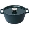 Round Casserole - - Slow Cook - 24 Cm - Cast Iron - Deep Blue