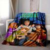 1pc Scooby-Doo Mystery Flannel Throw Blanket - Lightweight Soft Warm All-Season Blanket for Sofa, Bed, Travel, Camping  L1029147