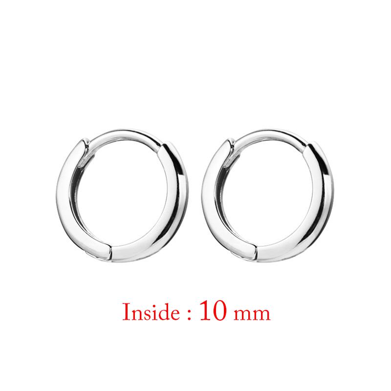 Minimal Glossy Hoop Earrings Gold Color Tiny Cartilage Earrings Piercing Accessory Trendy Female Hoops For Men 6/8/10/12/15mm