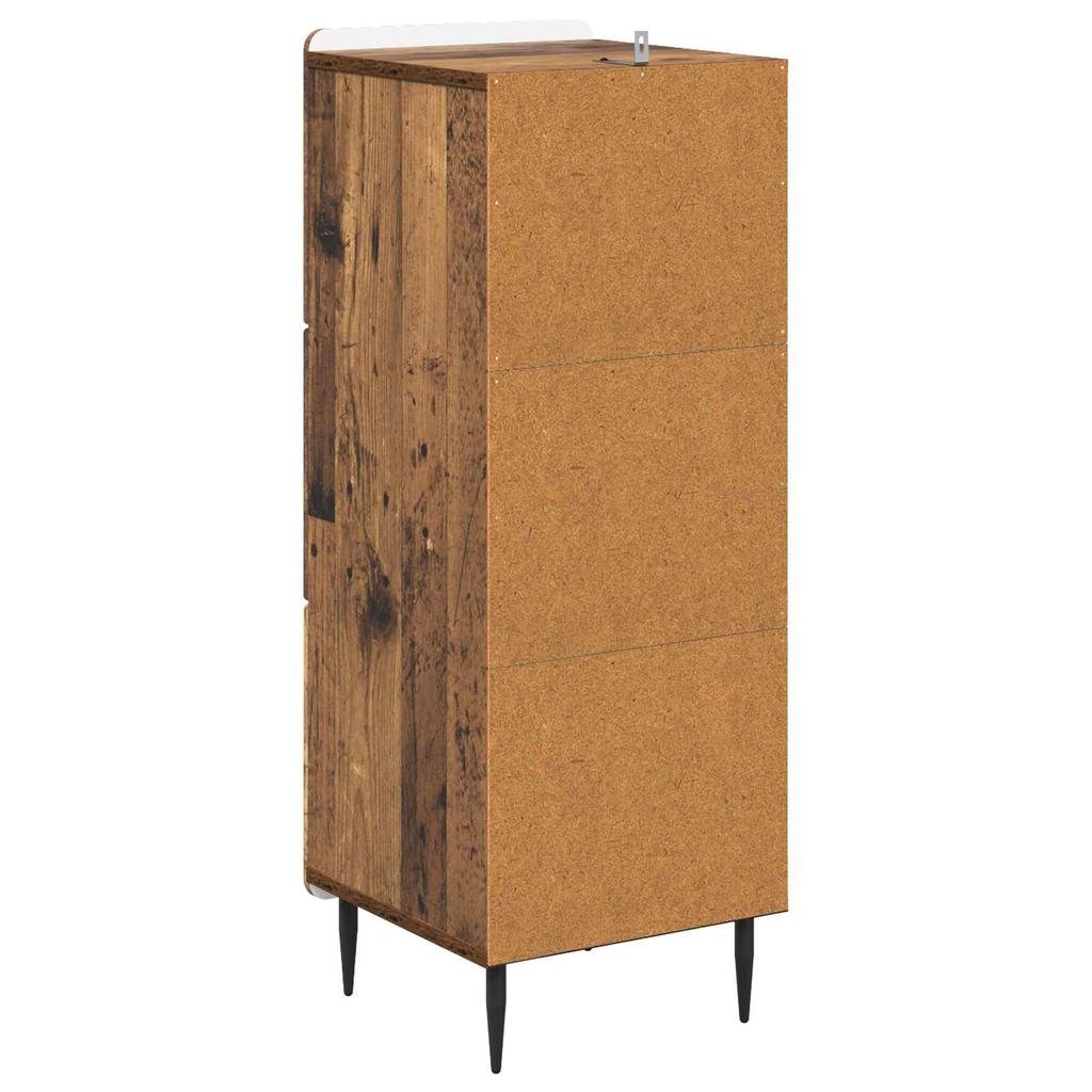 Drawer Cabinet Reclaimed Wood Look 33 x 34.5 x 92 cm Engineered Wood