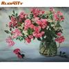 RUOPOTY Frameless Hand Painted DIY Digital Painting by Numbers Flowers Canvas Painting Kits Acrylic Wall Art Home Decor