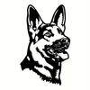 Metal German Shepherd Head Wall Art Living Room Bedroom Sculpture