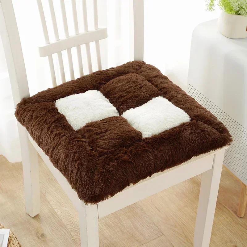 Breathable Non Slip Seat Cushion Minimalist Plush Seat Cushion Thick Seat Cushion for Prolonged Sitting Winter Office Cover