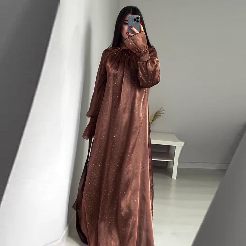 2024 Autumn Women's Elegant Polka Dot Print Dress