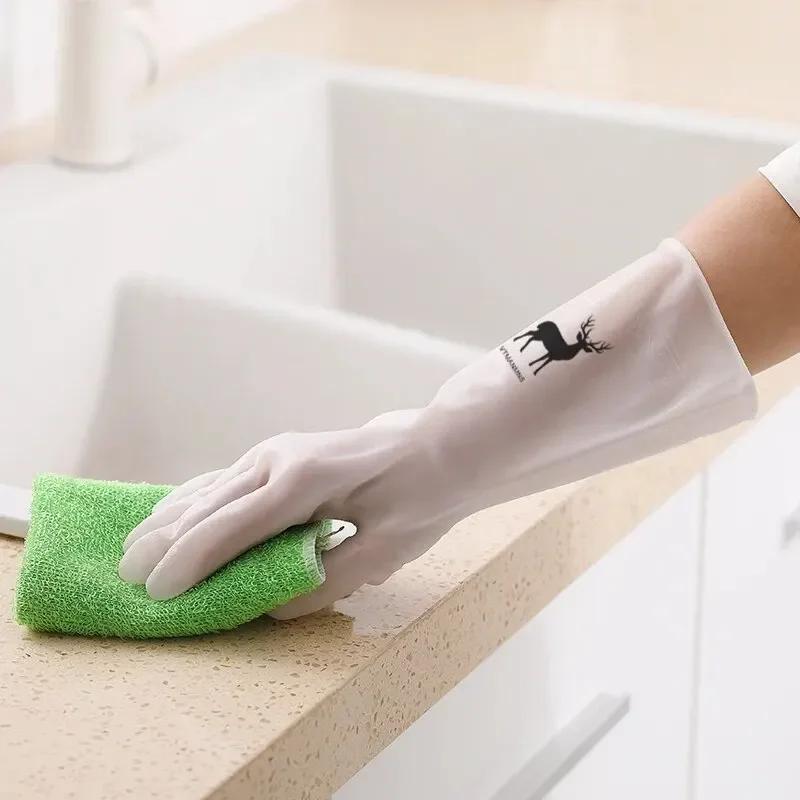 Multi-Purpose Rubber Gloves - Thick & Waterproof for Dishwashing, Housework Kitchen Cleaning, Laundry - Anti-Slip, Long-Lasting