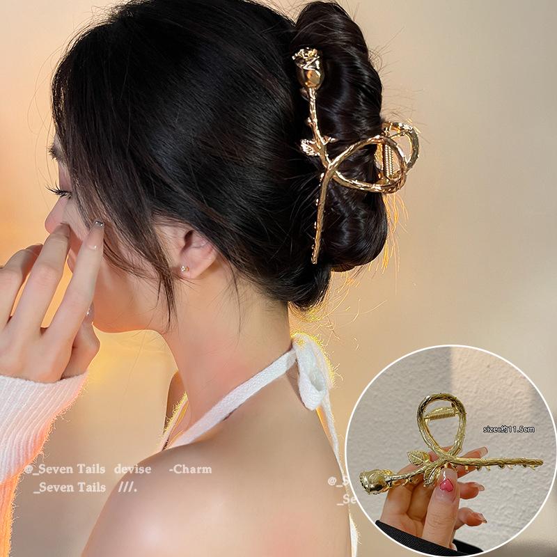 Trendy Big Women's Claw Clip for Thick Hair Accessories Headwear Giant Geometric Wave Note Crab Catch Clamps Clipper Hairgrip