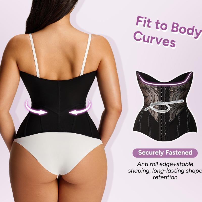 Women S Corset Embroidered Boned Waist Trainer Slimming Belt