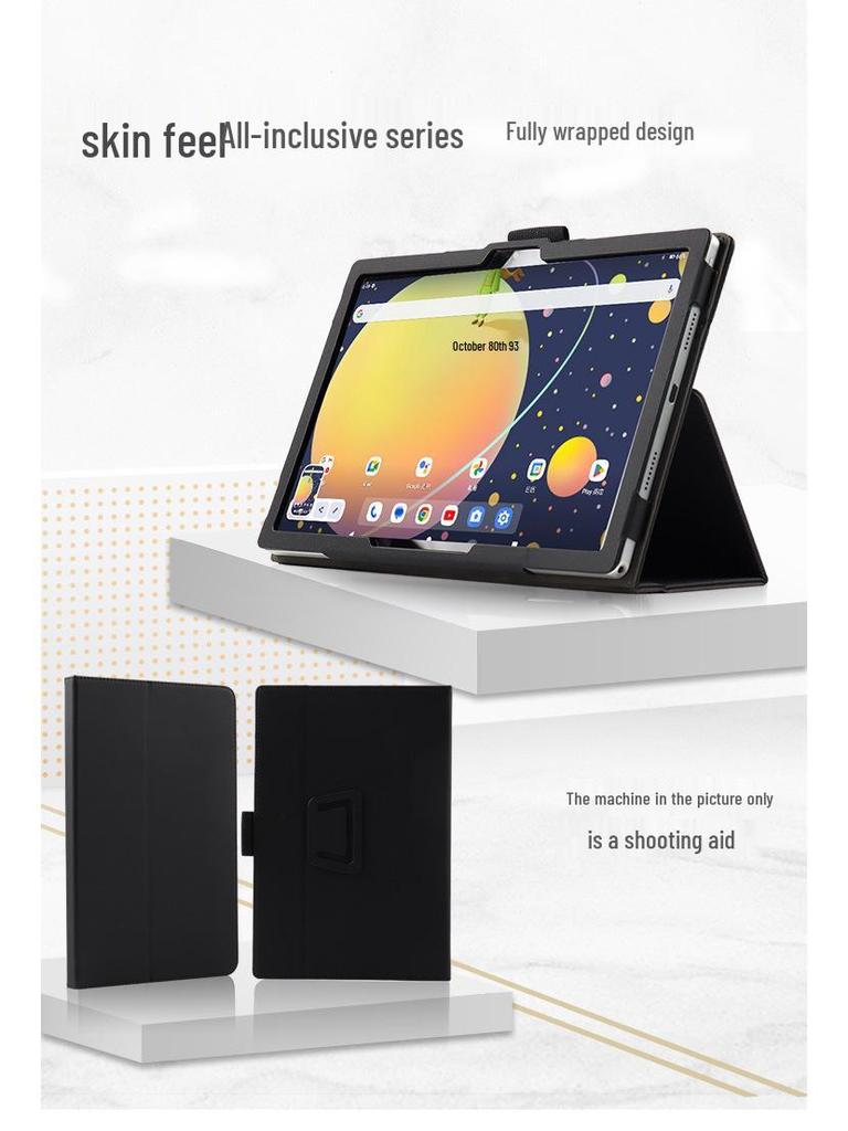 Kožené pouzdro Tab15 Pro: Ochranný 10,5" kryt na tablet se stojánkem a opěrkou rukou