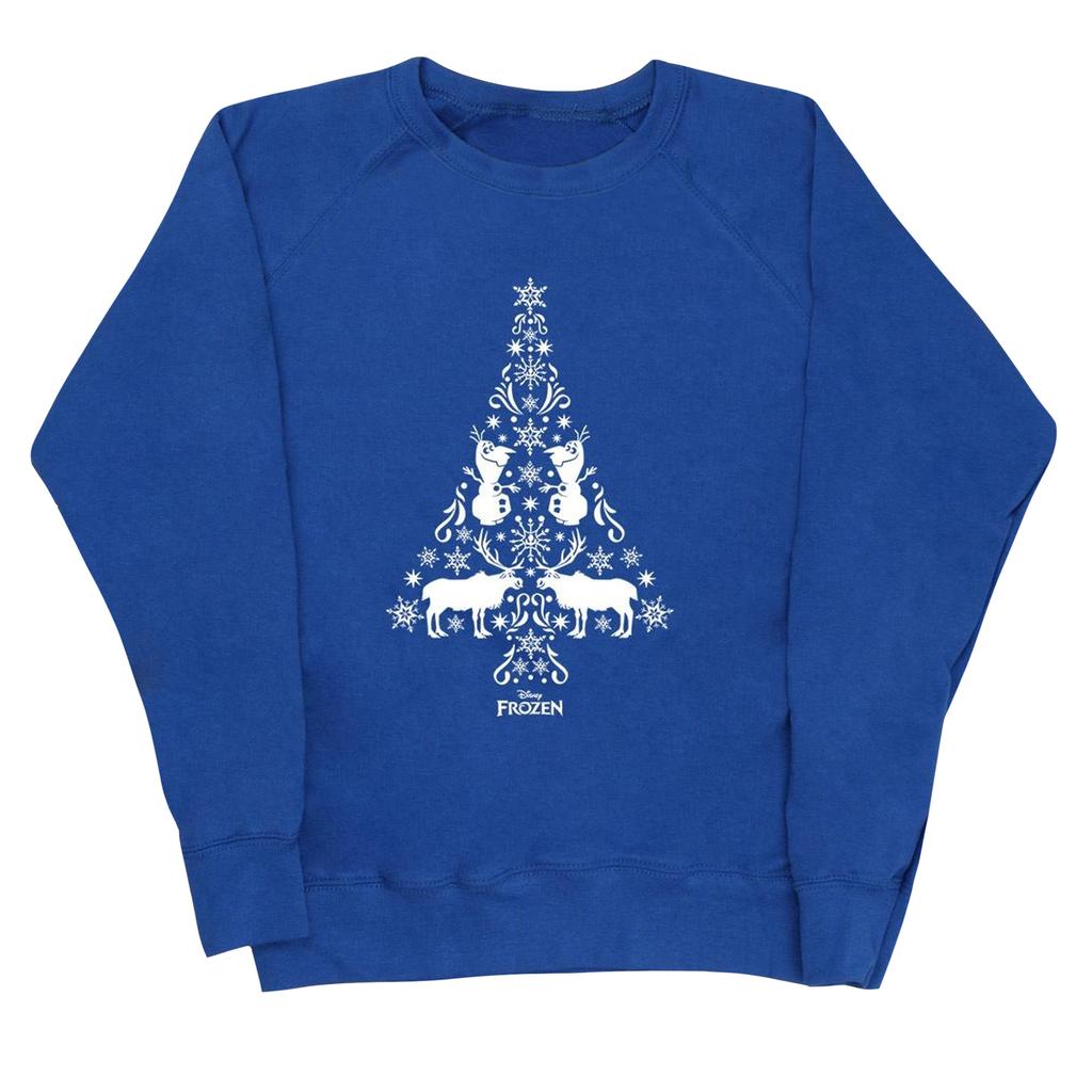 Disney Womens/Ladies Frozen Christmas Tree Sweatshirt
