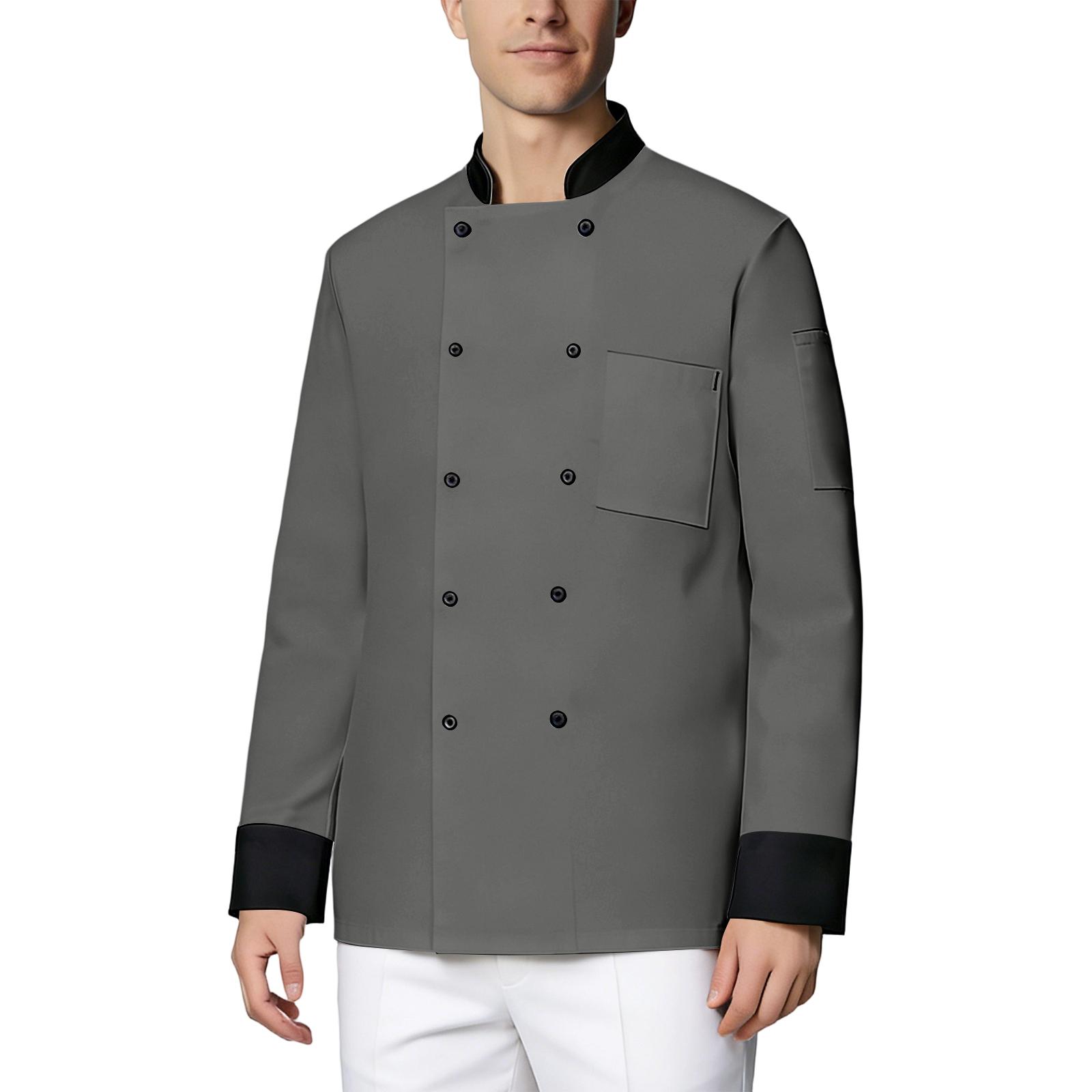 

Unisex Cardigan ,Button Long,Sleeved Chef Uniform XS