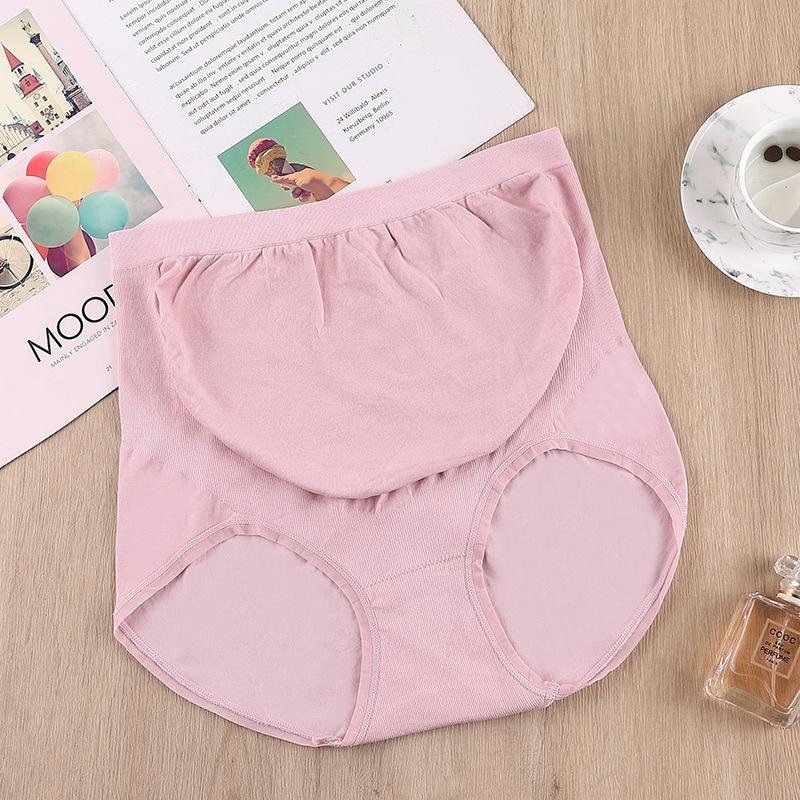 

Нижнее белье для беременных, удобные брюки для поддержки живота с большой талией, послеродовые антибактериальные трусы one size темно-розовый