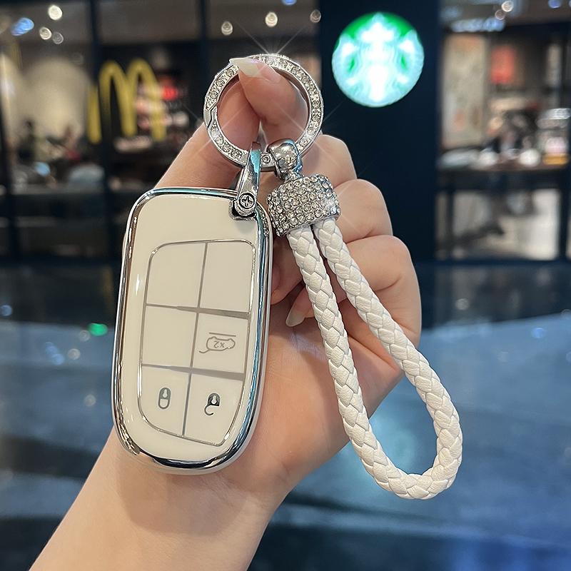 

Новый чехол для дистанционного ключа автомобиля TPU для Jeep Compass Grand Renegade Cherokee для Chrysler 300C Wrangler Dodge Ram 1500 Journey