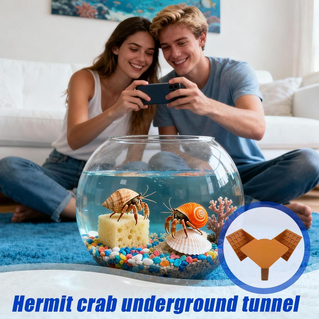 Hermit Crab Hideaway Pressure-Resistant Reptile Tank Decor Hermit Crab Underground Habitat And Climbing Toy For Relaxing