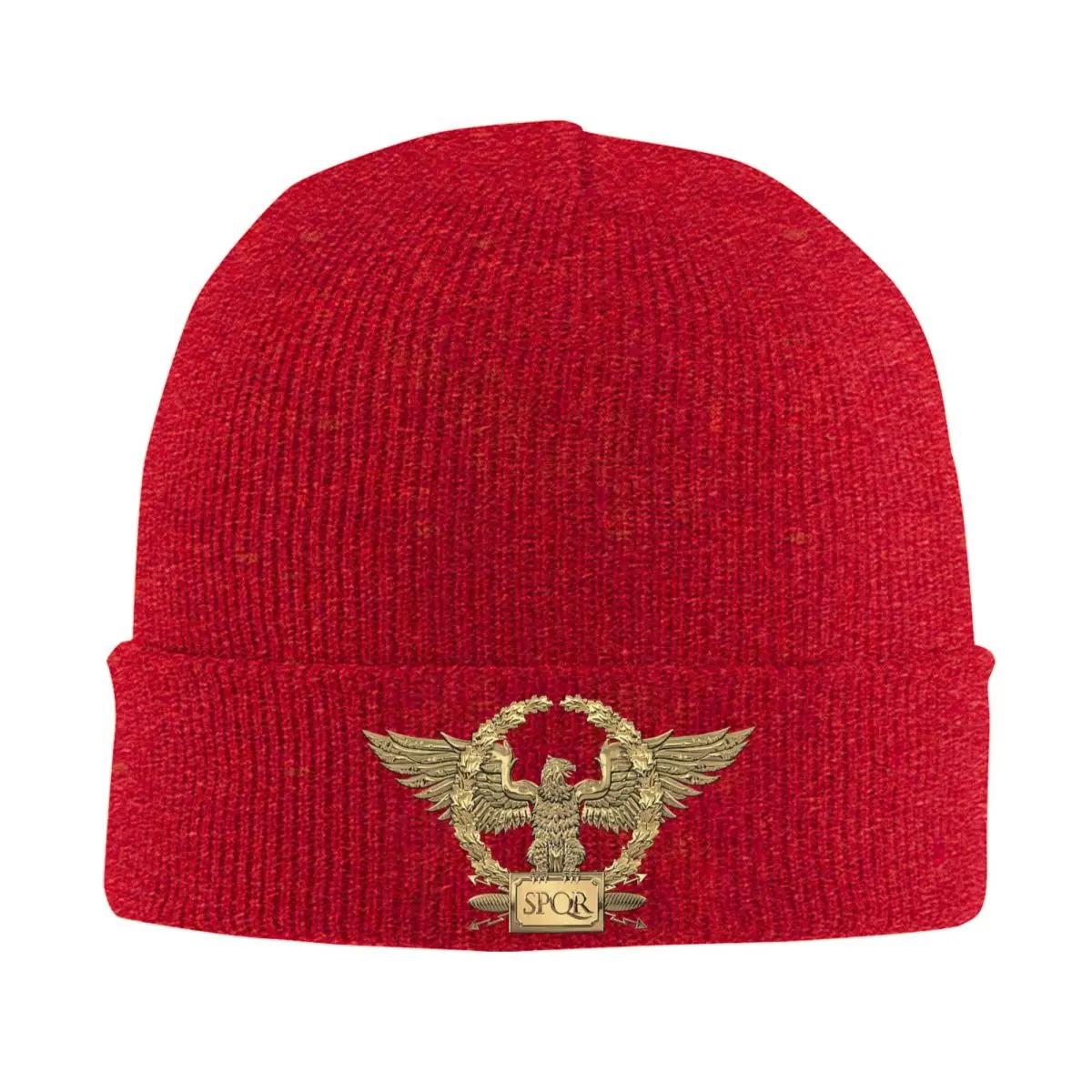 

Custom Gold SPQR RoUnisex Imperial Eagle Skullies Beanies Caps Unisex Winter Warm Knitted Hat Women Unisex Street Adult Bonnet Hats Knit Hat