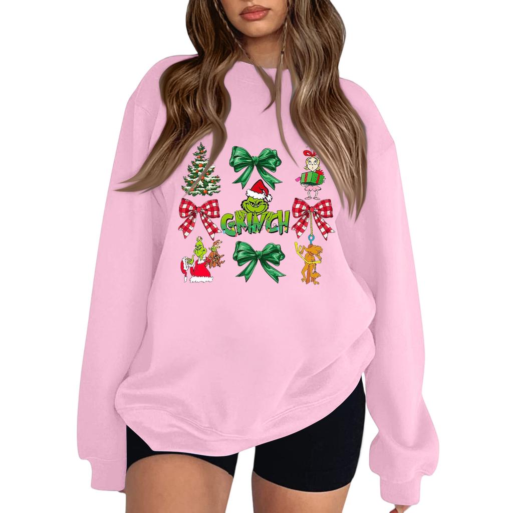 Crewneck Sweatshirt For Women Fall Graphic Sweatshirts Vacation Long Sleeve Drop Shoulder Pullover