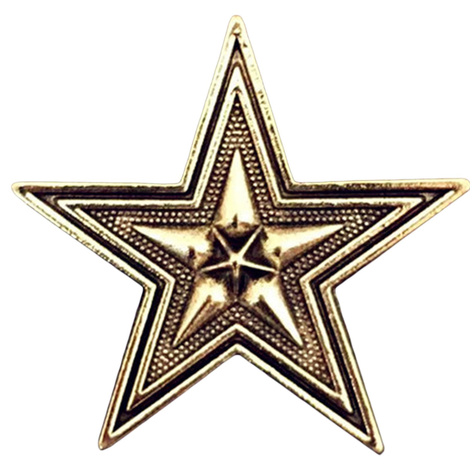 

Пятиконечная звезда брошь булавка взрослый значок вестерн резные броши винтажная одежда аксессуары музыкальный фестиваль рубашка значок A