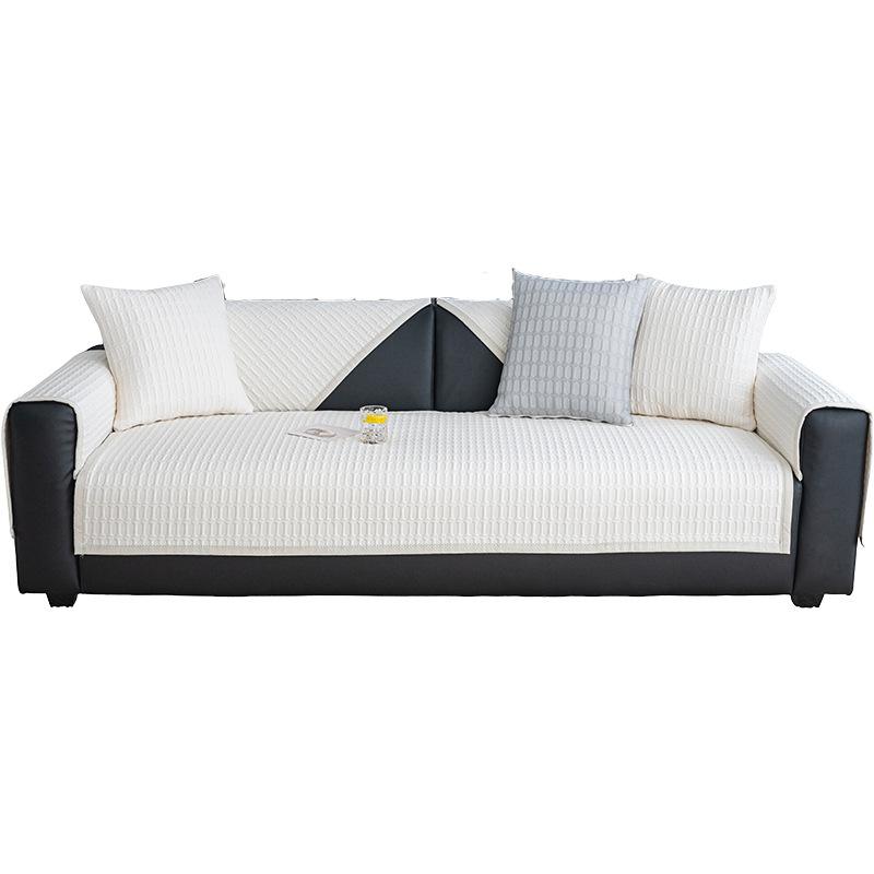 New Cool Doudou Ice Silk Sofa Seat Cushion Summer Non-Slip Mat Sofa Cover Solid Color Cool Sofa Cushion