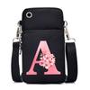 2024 Mobile Phone Bag Women's Messenger Bag New Alphabet Letter Printing Black Shoulder Bag Change Bag